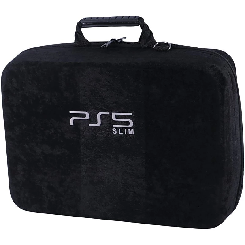 کیف کنسول بازی PS5 Slim مخملی مشکی + نگهدارنده هدست