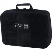 کیف کنسول بازی PS5 Slim مخملی مشکی + نگهدارنده هدست