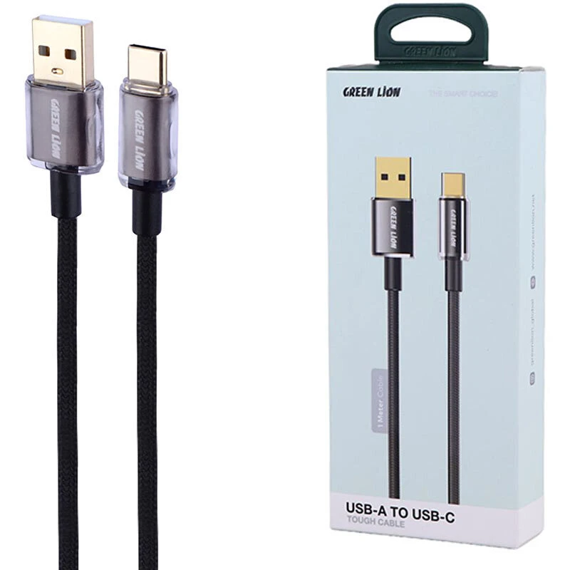 کابل تایپ سی 3 آمپر گرین لاین GNTPTGHATCBK طول 1 متر