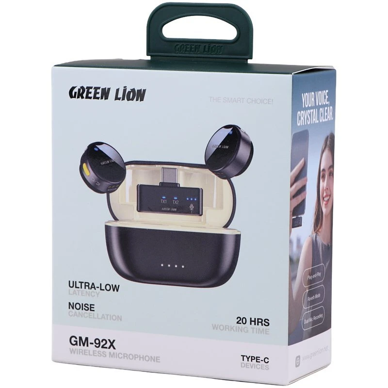 میکروفون یقه ای بی سیم Green Lion GM-92X