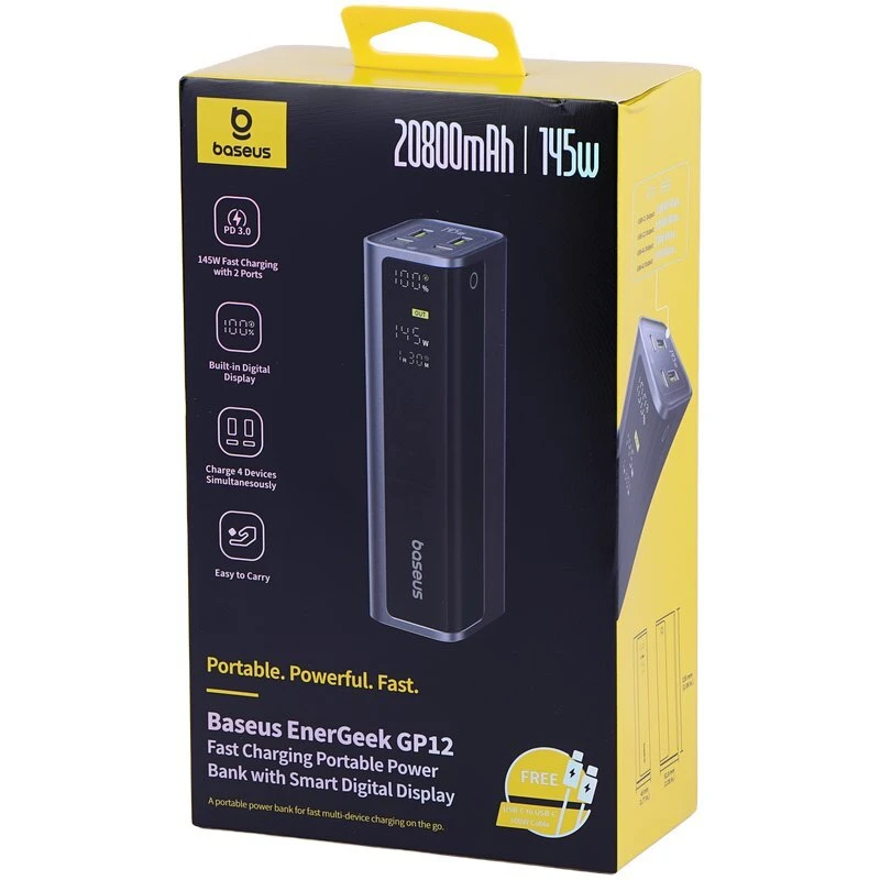 پاور بانک فست شارژ باسئوس EnerGeek GP12 PPAP-20E5 P10082109813 PD 100W ظرفیت 20800 میلی آمپر ساعت