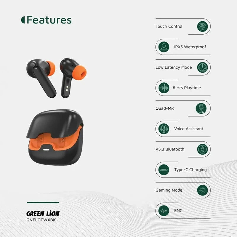 هندزفری بلوتوثی گرین لاین Florence True GL-TWS61 GNFLOTWX