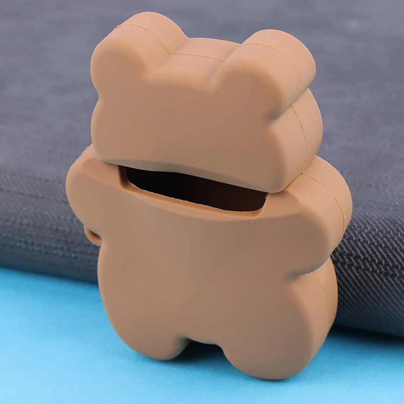 محافظ AirPods 1 / 2 سیلیکونی طرح خرس قهوه ای