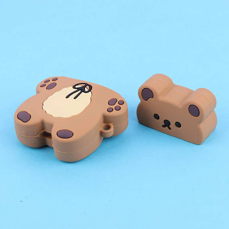 محافظ AirPods 1 / 2 سیلیکونی طرح خرس قهوه ای