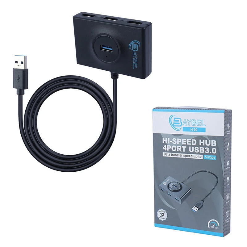 هاب 4 پورت USB 3.0 بایبل H-90