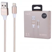 کابل لایتنینگ فست شارژ 2.1 آمپر هویت HV-CB721X طول 1 متر