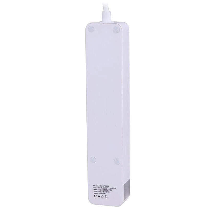چند راهی 3 خانه ارت دار هویت HV-SP8803 با کابل 2 متری + شارژر USB
