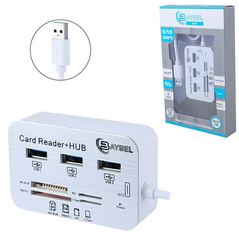 هاب 7 پورت USB 3.0 بایبل H-97