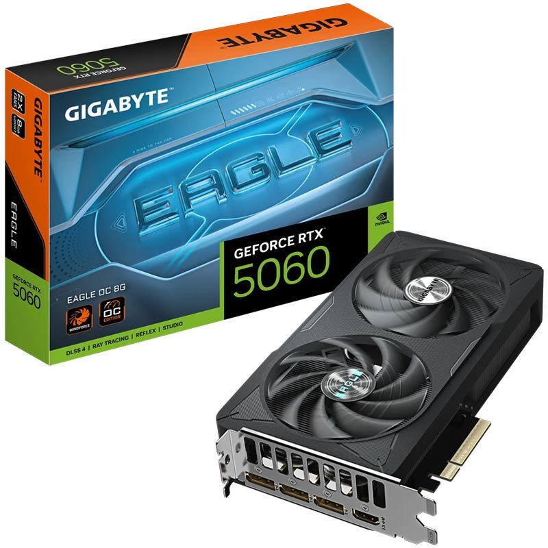 کارت گرافیک Gigabyte GeForce RTX 5060 EAGLE OC 8G GDDR7 128Bit