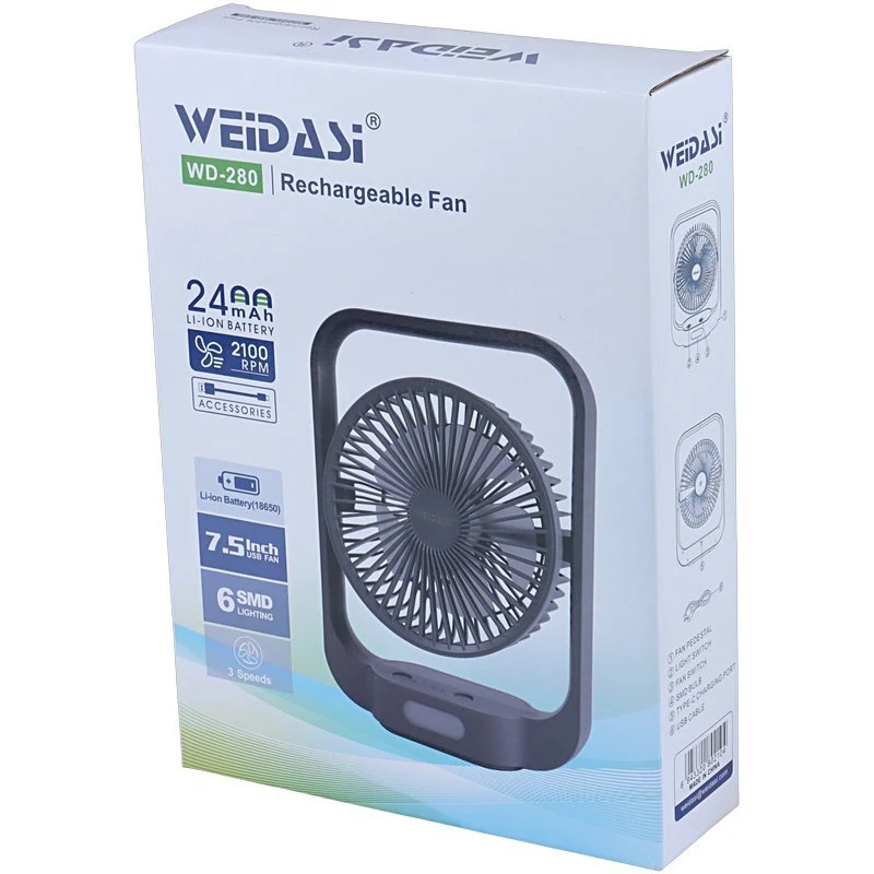 پنکه رومیزی شارژی ویداسی WD-280