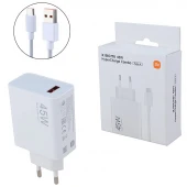 شارژر دیواری 45 وات شیائومی MDY-17-EF QC3.0 4.5A + کابل تایپ سی