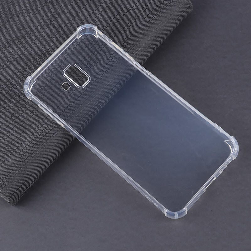 قاب ژله ای ضربه گیر بی رنگ سامسونگ Galaxy J6 Plus محافظ لنزدار