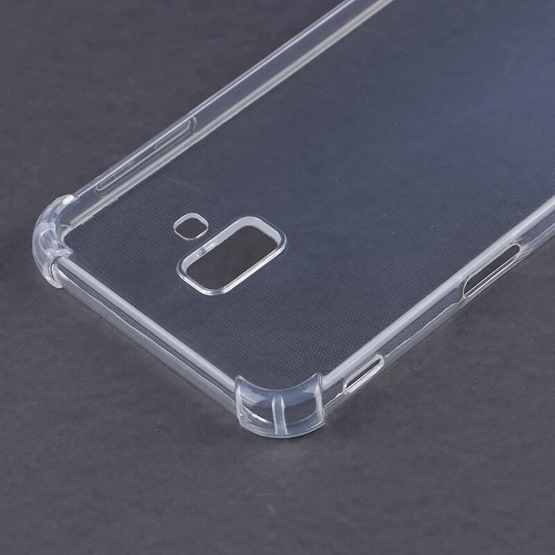 قاب ژله ای ضربه گیر بی رنگ سامسونگ Galaxy J6 Plus محافظ لنزدار