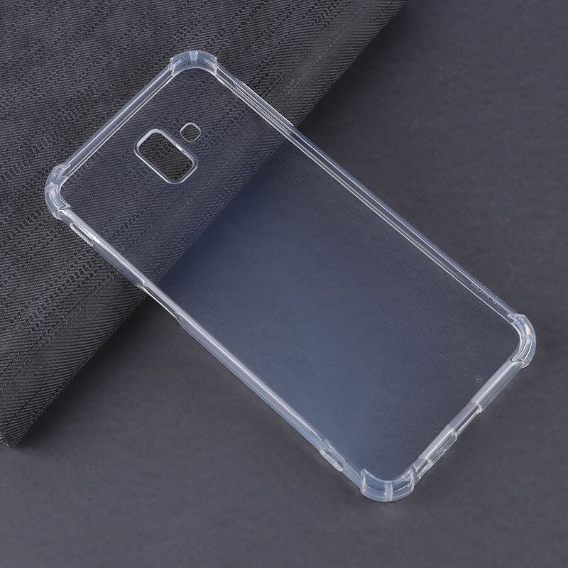 قاب ژله ای ضربه گیر بی رنگ سامسونگ Galaxy J6 Plus محافظ لنزدار
