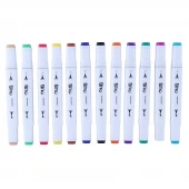 ماژیک نقاشی دو سر 12 رنگ بیرو Twin Marker