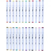 ماژیک نقاشی دو سر 24 رنگ بیرو Twin Marker