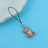 آویز فلش و موبایل طرح خرس قهوه ای