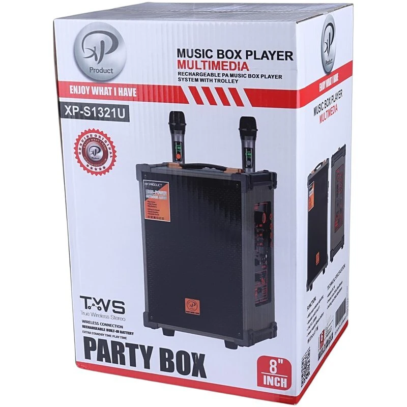 اسپیکر چمدانی بلوتوثی ایکس پی پروداکت XP-S1321U + میکروفون و ریموت کنترل