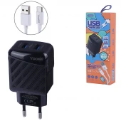 شارژر دیواری 12 وات یوکی KI4Y 2.4A + کابل تایپ سی