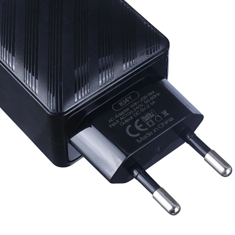 شارژر دیواری 12 وات یوکی KI4Y 2.4A + کابل آیفونی