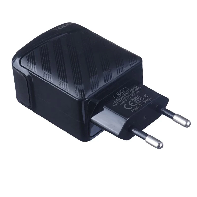 شارژر دیواری 12 وات یوکی KI4Y 2.4A + کابل آیفونی
