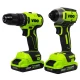 کیت دریل شارژی چکشی و آچار بکس شارژی ویدو WD910410210