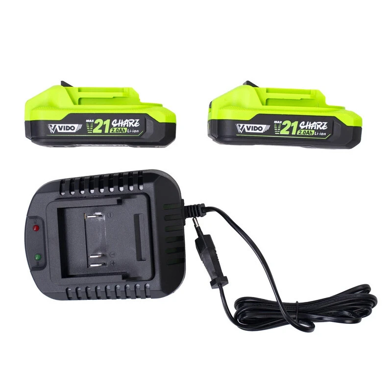 کیت دریل شارژی چکشی و آچار بکس شارژی ویدو WD910410210