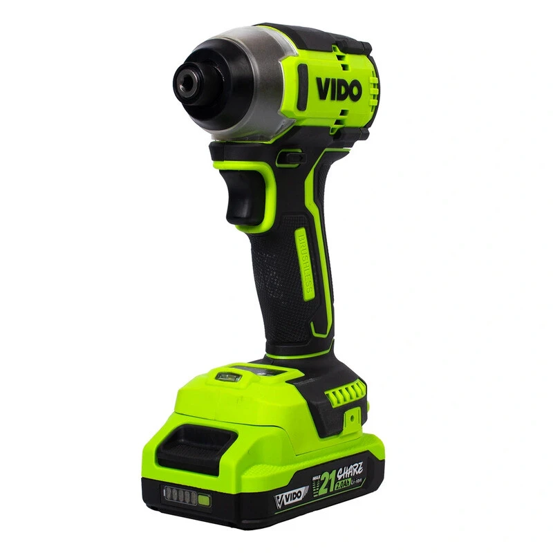 کیت دریل شارژی چکشی و آچار بکس شارژی ویدو WD910410210