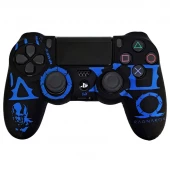 روکش دسته بازی PS4 طرح God Of War مشکی آبی کد 3