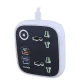 چند راهی 2 خانه یوکی EB03 با کابل 1.4 متری + شارژر USB و Type-C