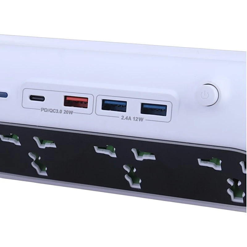 چند راهی 4 خانه یوکی EB02 با کابل 1.4 متری + شارژر USB و Type-C