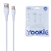 کابل تایپ سی فست شارژ 30 وات یوکی EC19 طول 1 متر