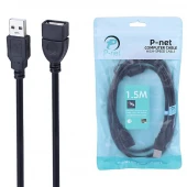 کابل افزایش طول USB پی نت P-net طول 1.5 متر کد 2
