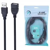 کابل افزایش طول USB پی نت P-net طول 3 متر