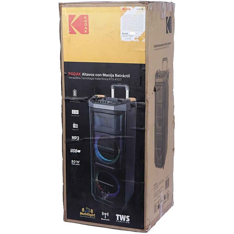 اسپیکر چمدانی بلوتوثی کداک RTS-4107 + میکروفون و ریموت کنترل