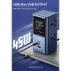 چند راهی 4 خانه الدینیو SC2 با کابل 2 متری + شارژر USB و Type-C