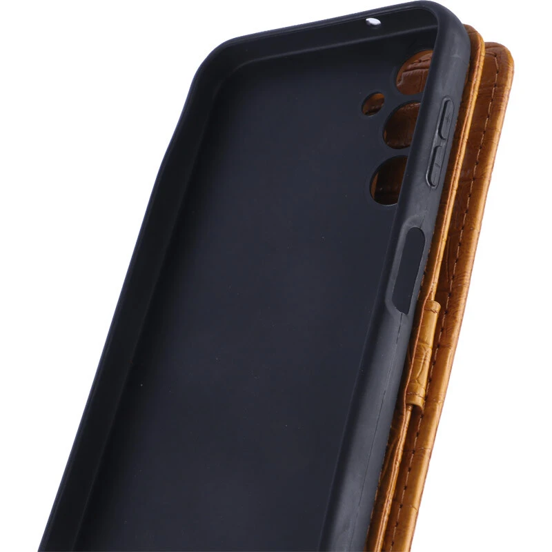 کیف چرمی پوست ماری مگنتی سامسونگ Galaxy A14 4G / A14 5G محافظ لنزدار