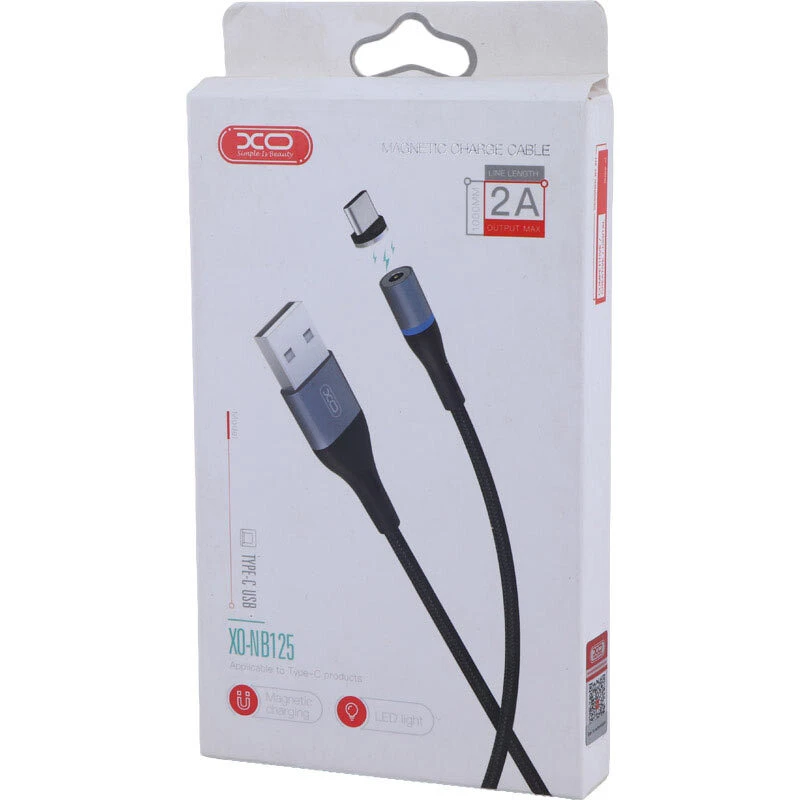 کابل تایپ سی مگنتی فست شارژ 2 آمپر ایکس او XO-NB125 طول 1 متر