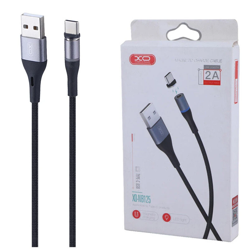 کابل تایپ سی مگنتی فست شارژ 2 آمپر ایکس او XO-NB125 طول 1 متر