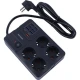چند راهی 4 خانه ارت دار گرین لاین GL-PS8B GNPS7UPDEUBK با کابل 2 متری + شارژر USB و Type-C