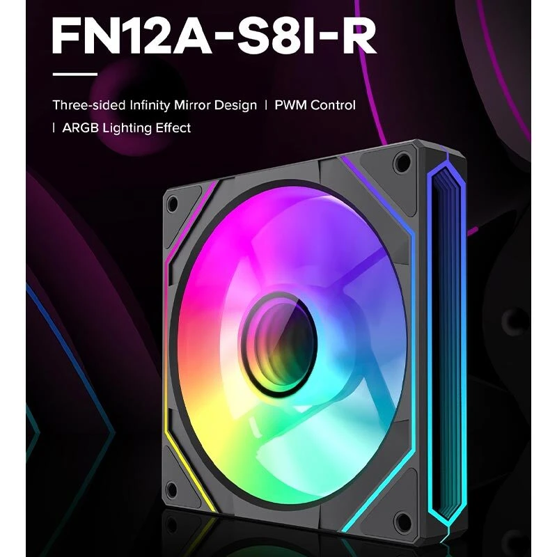 فن کیس گیم مکس FN12A-S8I-R سایز 120 میلی متری