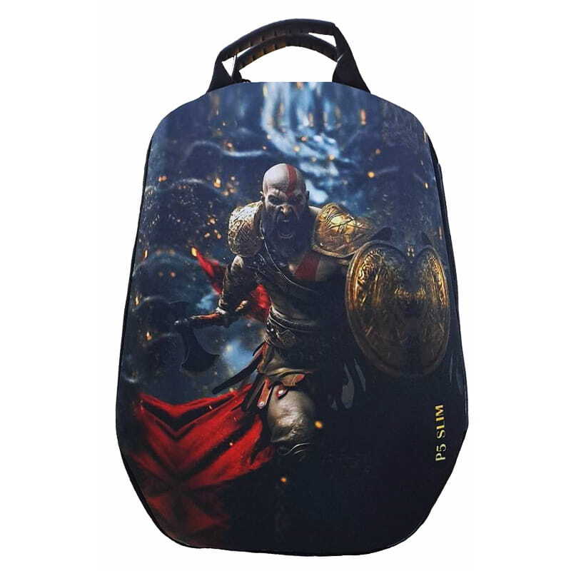 کیف کوله ای کنسول بازی PS5 Slim طرح God Of War کد 3