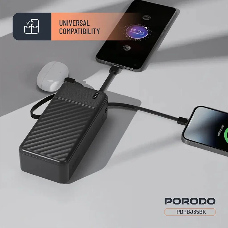 پاوربانک فست شارژ پرودو Piano PBJ35 10.5W ظرفیت 30000 میلی آمپر ساعت