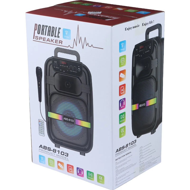 اسپیکر بلوتوثی ABS-8103 + میکروفون و ریموت کنترل