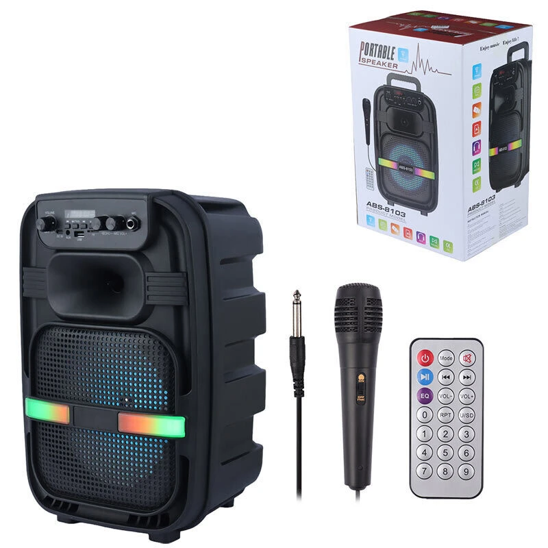 اسپیکر بلوتوثی ABS-8103 + میکروفون و ریموت کنترل