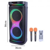 اسپیکر چمدانی بلوتوثی برودو BTS-2291 + میکروفون و ریموت کنترل