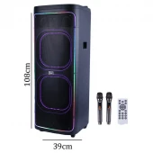 اسپیکر چمدانی بلوتوثی برودو BTS-2242 + میکروفون و ریموت کنترل