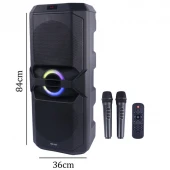 اسپیکر چمدانی بلوتوثی ایکس بیس ABS-12201 + میکروفون و ریموت کنترل