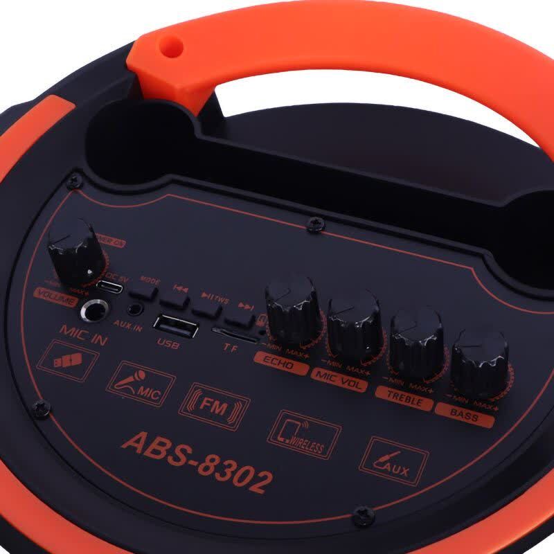 اسپیکر چمدانی بلوتوثی ایکس بیس ABS-8302 + میکروفون و ریموت کنترل