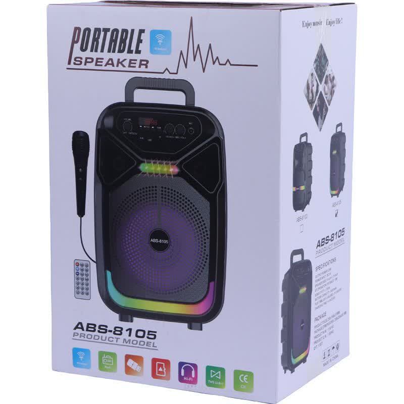 اسپیکر بلوتوثی ABS-8105 + میکروفون و ریموت کنترل